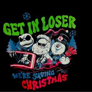 Jack Frosty and Santa Save Christmas means girls style graphic sweatshirt